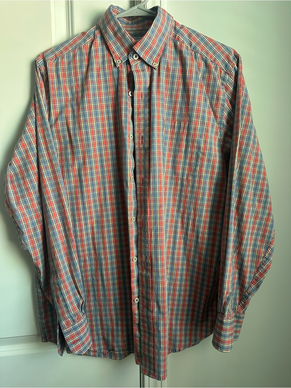 Southern Tide Men's Plaid Button-Down Shirt - Red, Blue & White